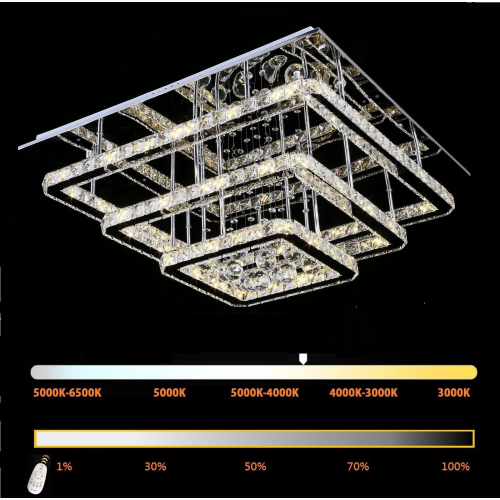 Żyrandol kryształowy KWADRAT 70x70cm K038